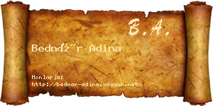 Bednár Adina névjegykártya